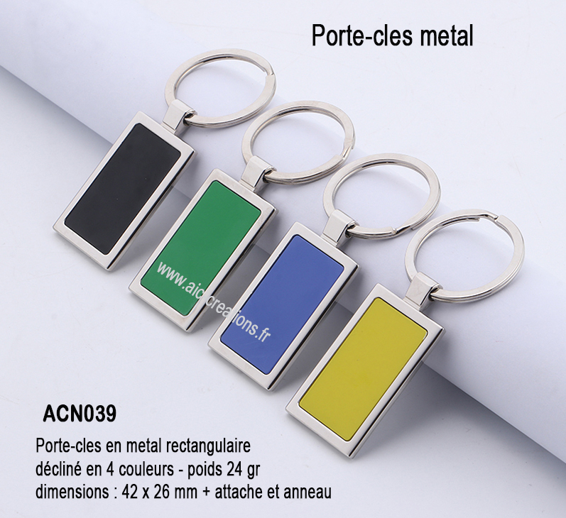 porte-cles metal rectangulaire-porte-cles publicitaires metal, cadeaux d'affaires