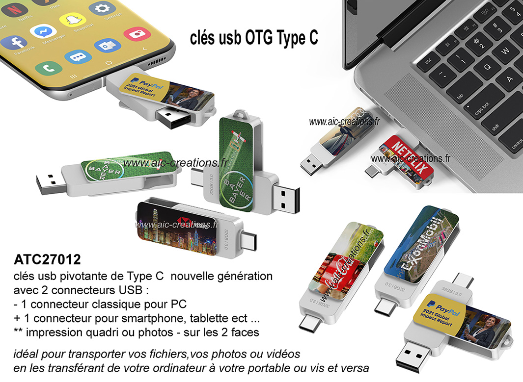 cles usb OTG type C pour smarthone tablette et PC, clés usb nouvelle génaration