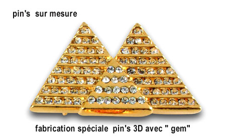 pin's laiton 3D avec strass, fabricant pin's, pin's 3D 