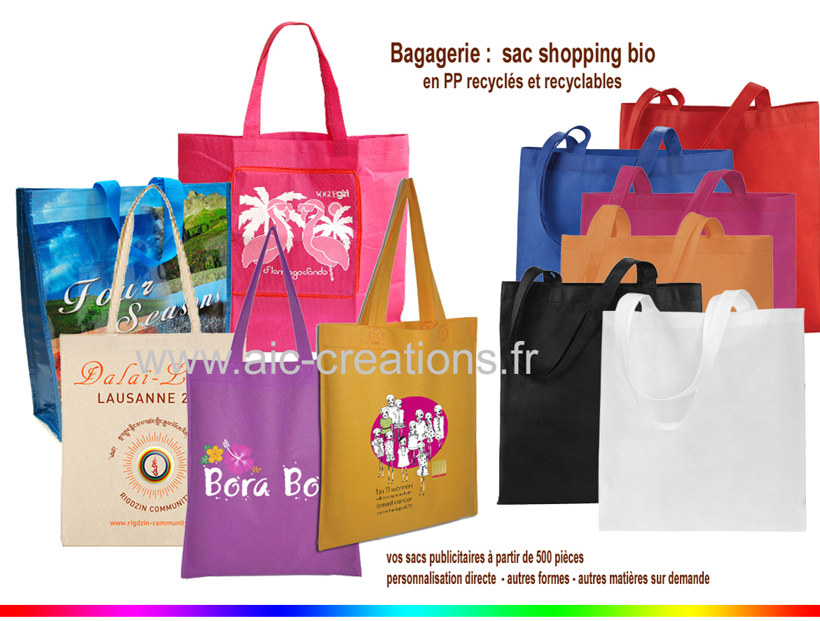 sacs shopping bio, sacs publicitaires, sacs shopping publiclitaires, bagagerie publicitaires, fabricant sacs shopping bio